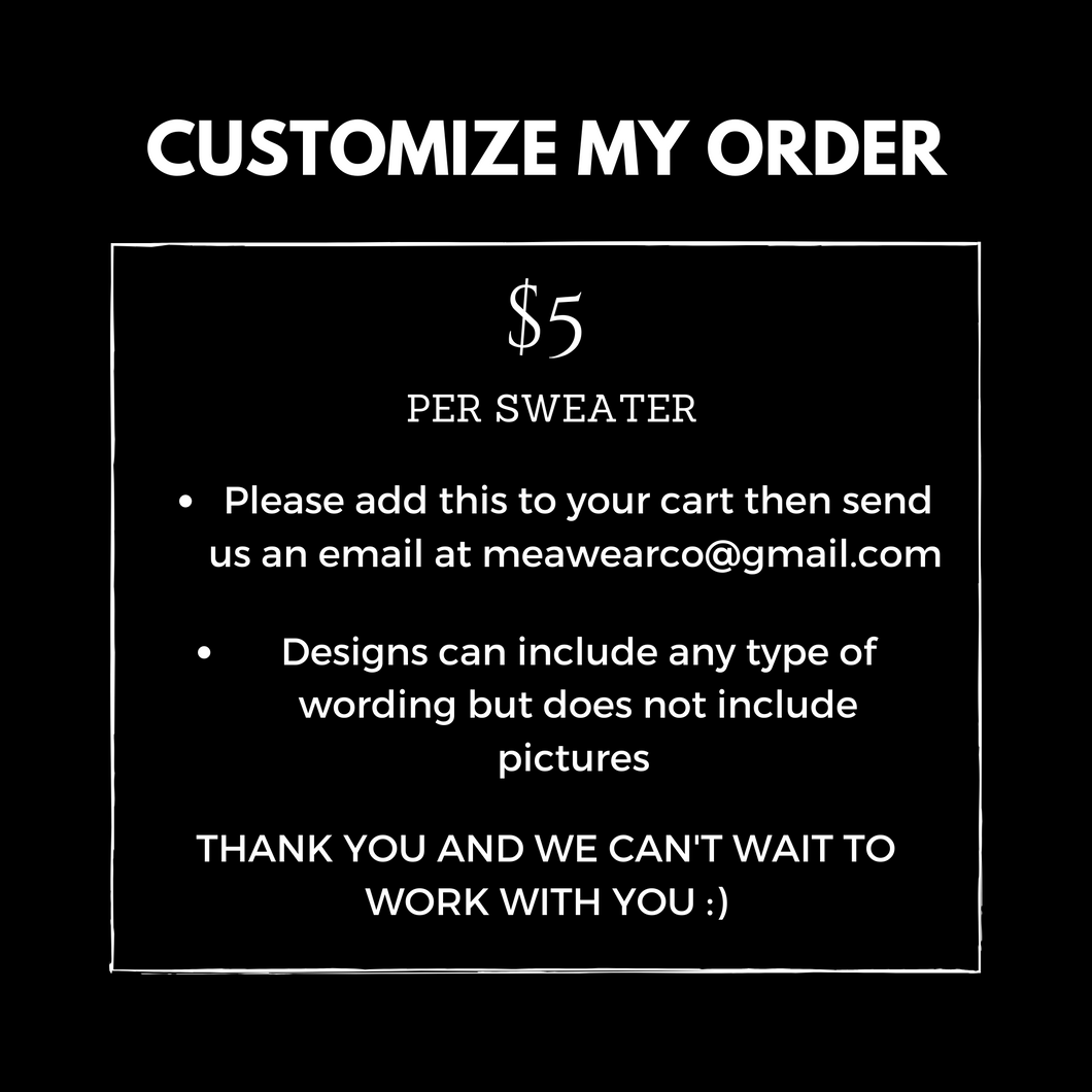 Customize My Order